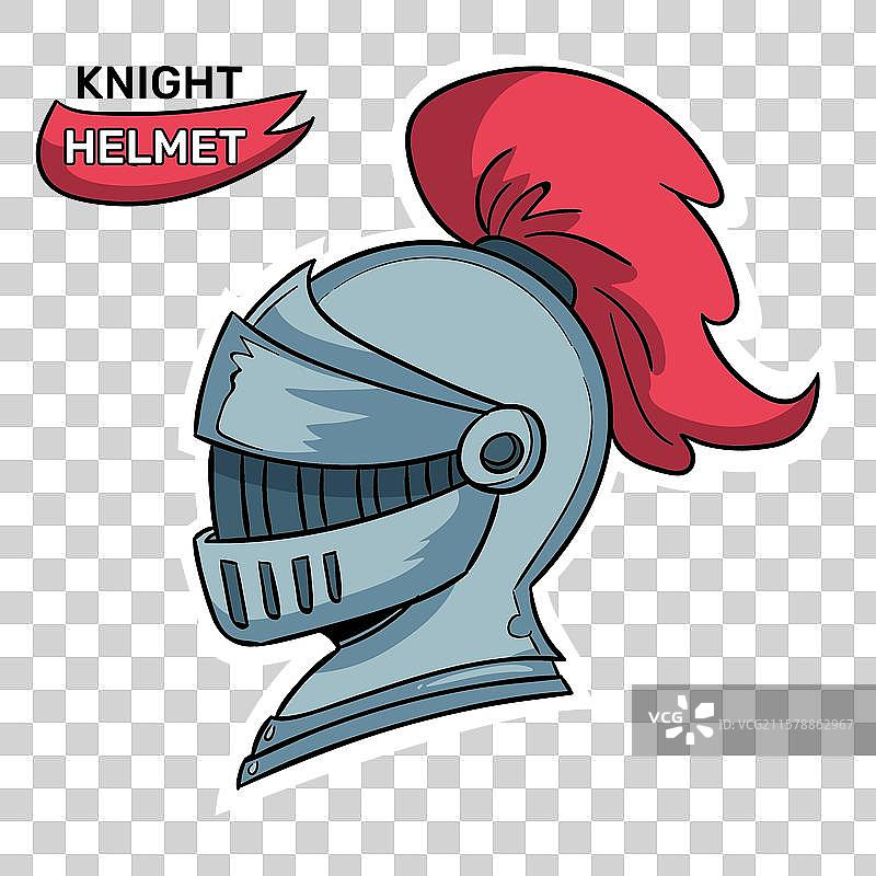 手绘风格的中世纪头盔图片素材