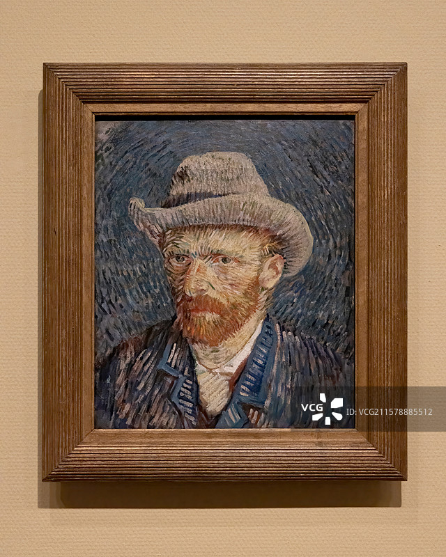 梵高的自画像（收藏于荷兰阿姆斯特丹梵高博物馆）图片素材