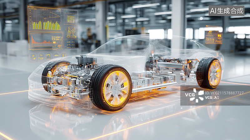 【AI数字艺术】AIGC：科技新能源汽车图片素材
