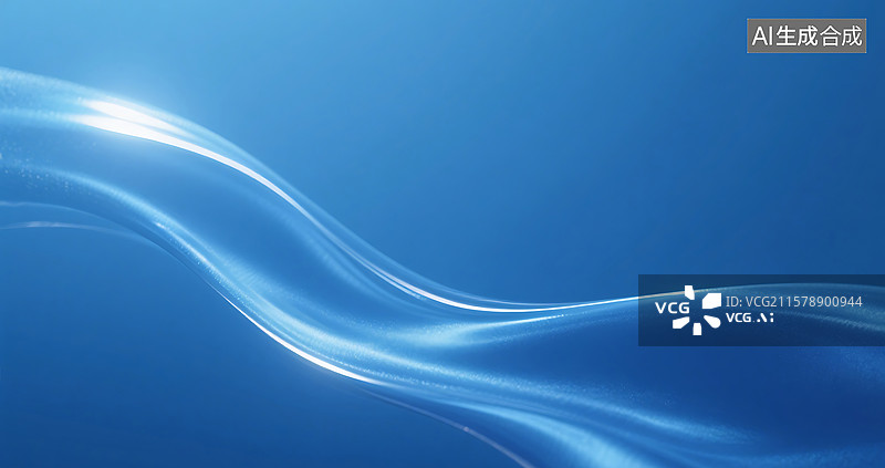 【AI数字艺术】蓝色丝绸背景图片素材