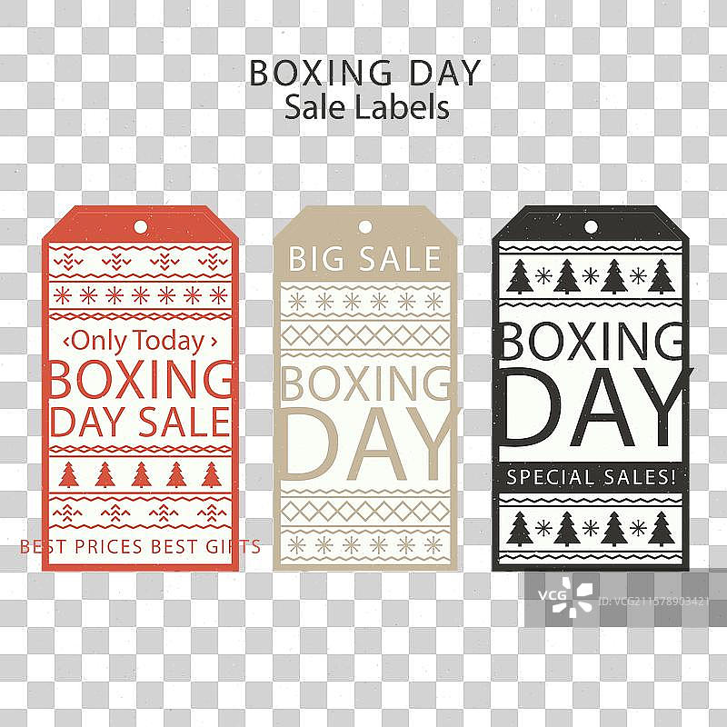 矩形复古拳击日促销徽章图片素材