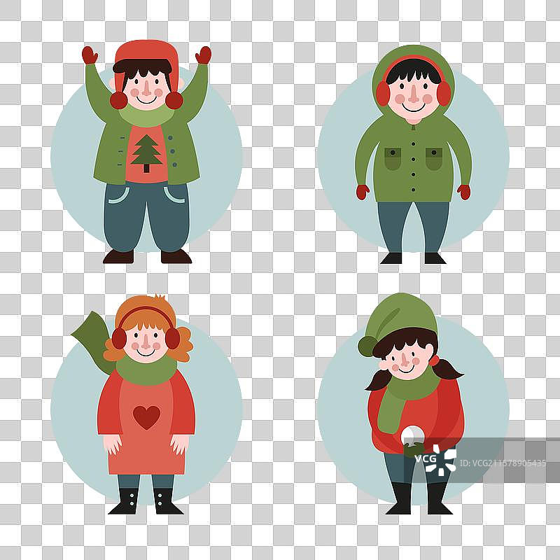 冬天的孩子们图片素材