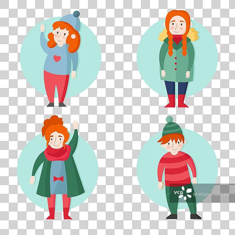 冬天的孩子们图片素材