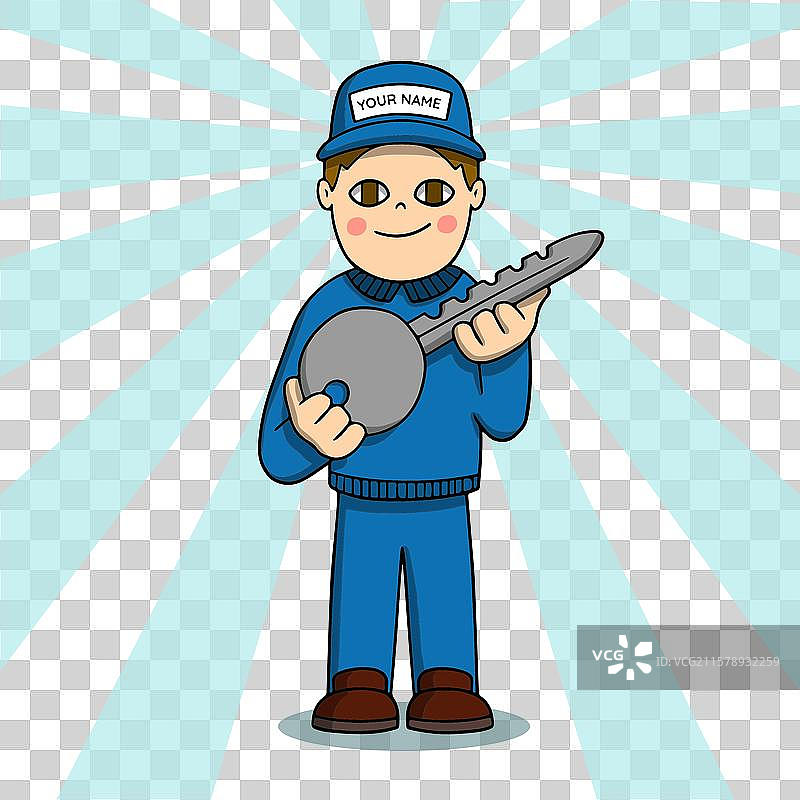 平面锁匠角色图片素材