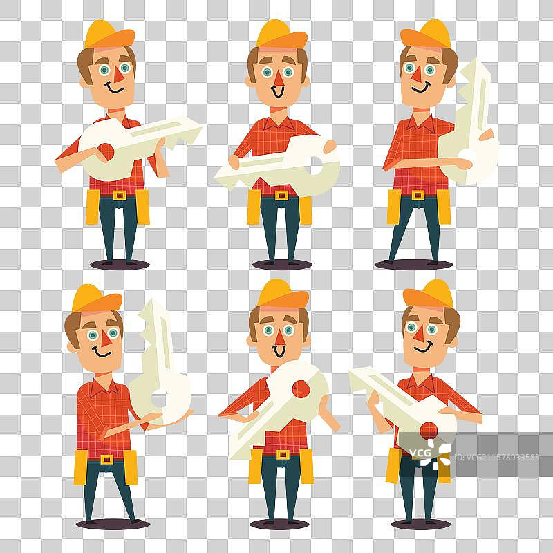 平面锁匠角色图片素材