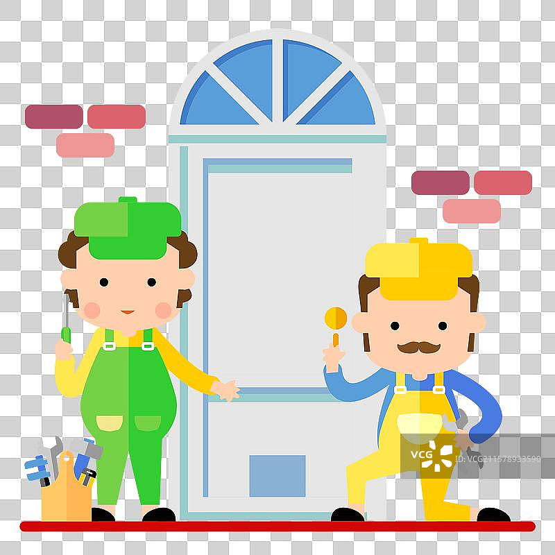 平面锁匠角色图片素材