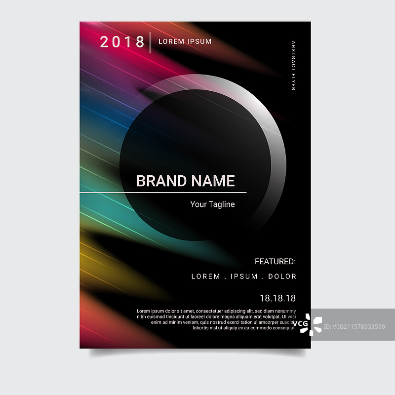 优雅的黑色商务宣传册模板图片素材