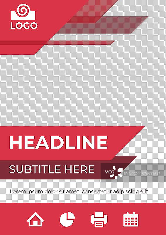 现代红色商业宣传册模板图片素材