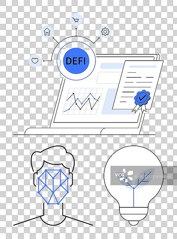 带人脸识别的去中心化金融系统图片素材