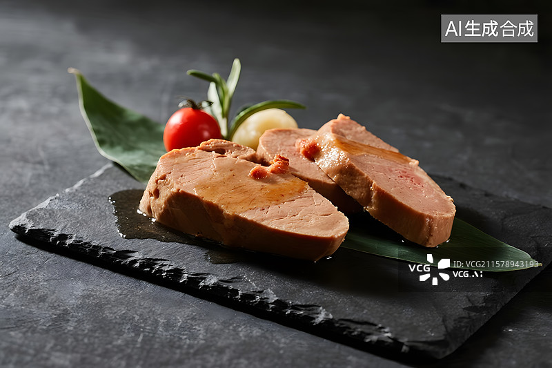 【AI数字艺术】美味午餐肉鹅肝的诱惑图片素材