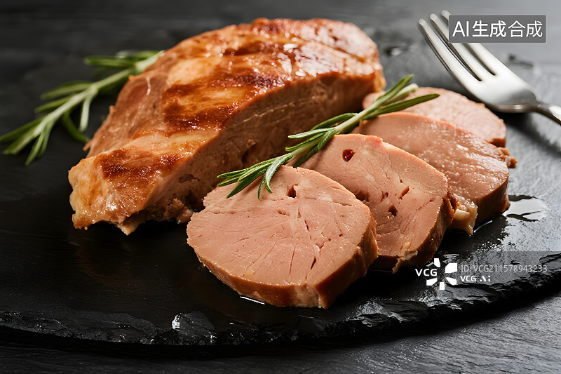 【AI数字艺术】美味午餐肉鹅肝的诱惑图片素材