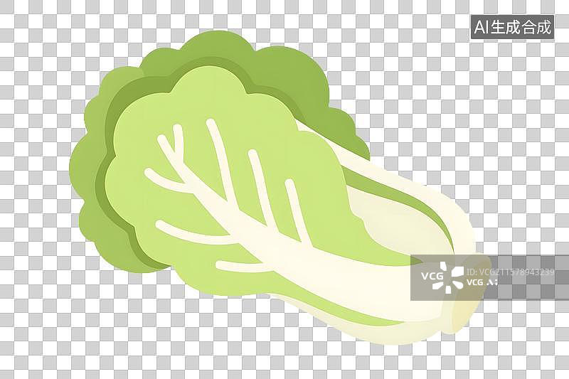 【AI数字艺术】大白菜插画免扣元素图片素材