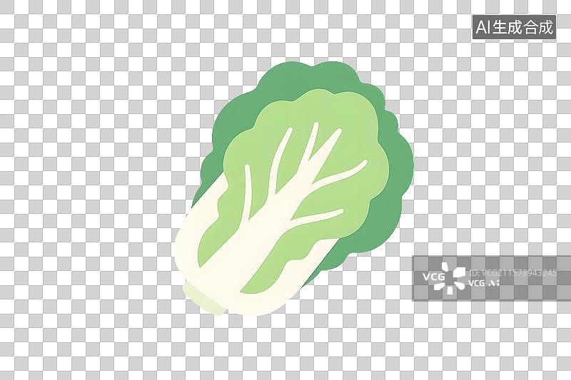 【AI数字艺术】大白菜插画免扣元素图片素材