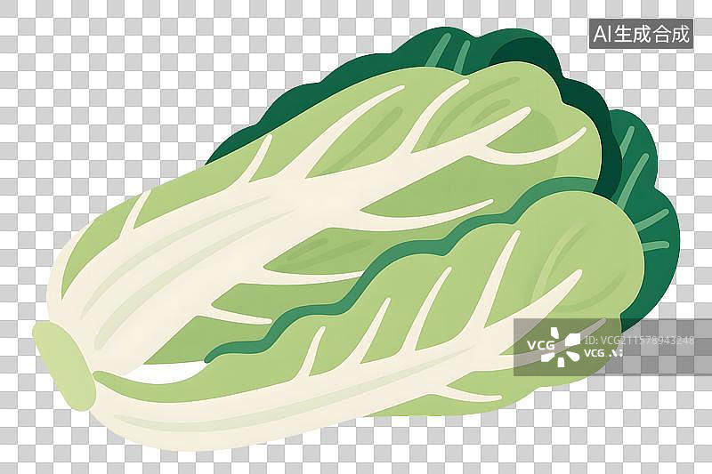 【AI数字艺术】大白菜插画免扣元素图片素材