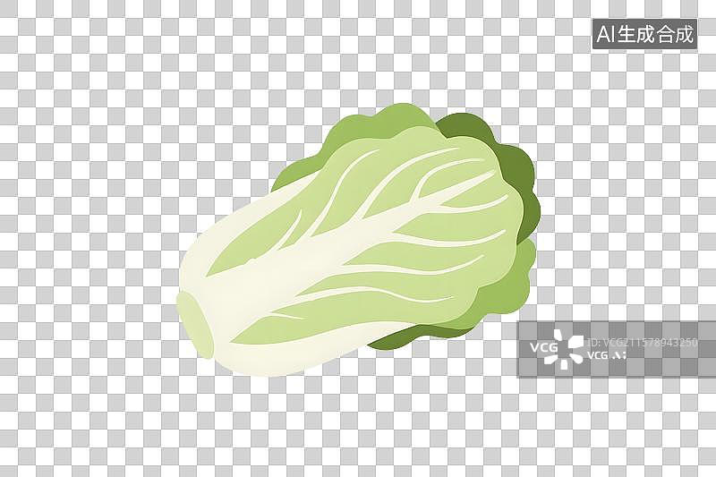 【AI数字艺术】大白菜插画免扣元素图片素材