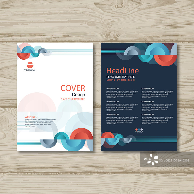 抽象商业宣传册模板图片素材