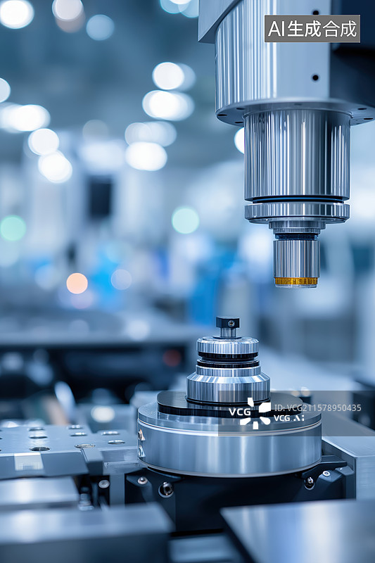 【AI数字艺术】精密机械加工场景图片素材