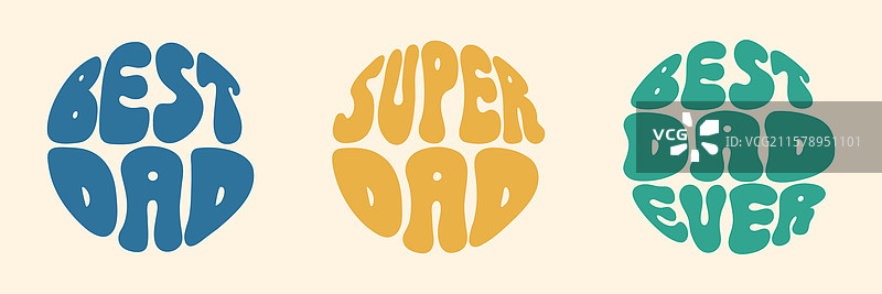 爸爸的复古风格圆形字母设计图片素材