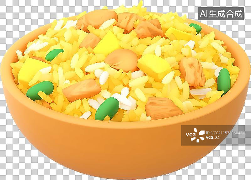 【AI数字艺术】一碗蛋炒饭图片素材