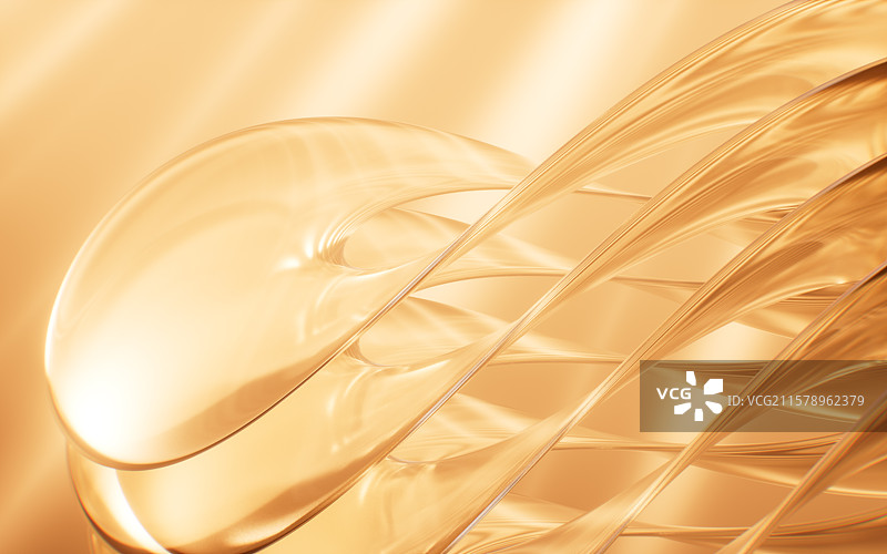 金色抽象玻璃创意背景3D渲染图片素材