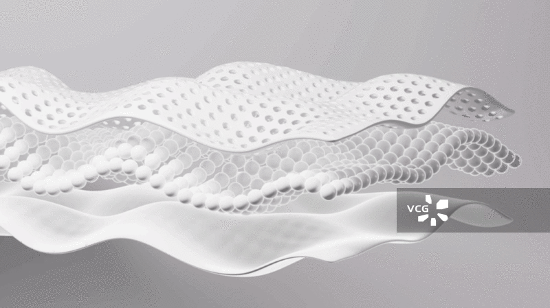 抽象创意通风透气的床垫被子等广告背景动画图片素材