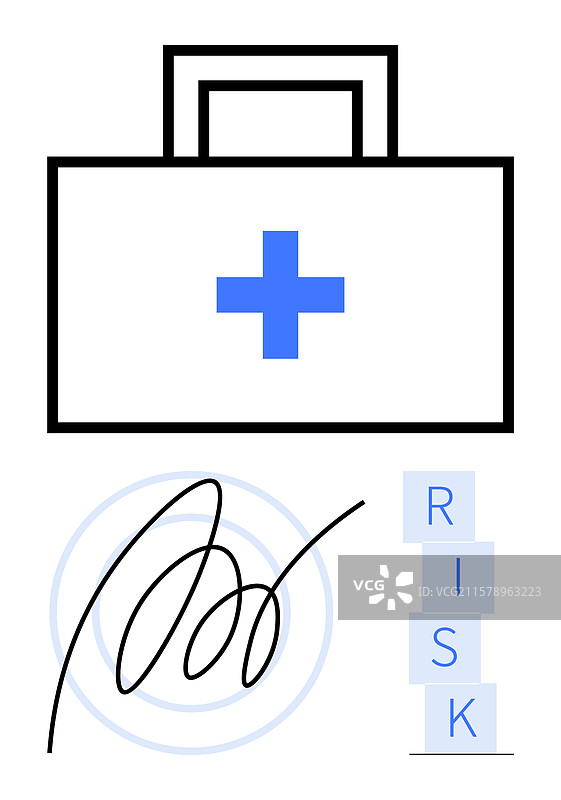 急救包，包含风险和签名元素图片素材