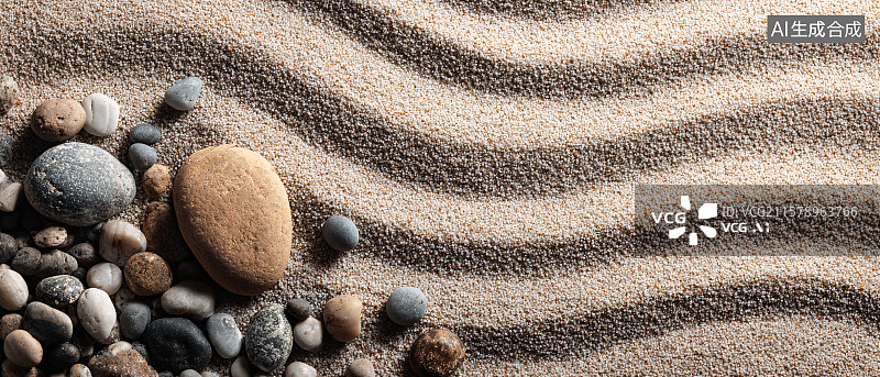 【AI数字艺术】石与沙的和谐共舞图片素材