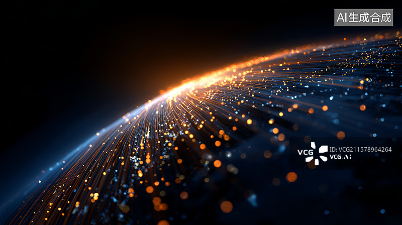 【AI数字艺术】地球夜景光辉璀璨图片素材