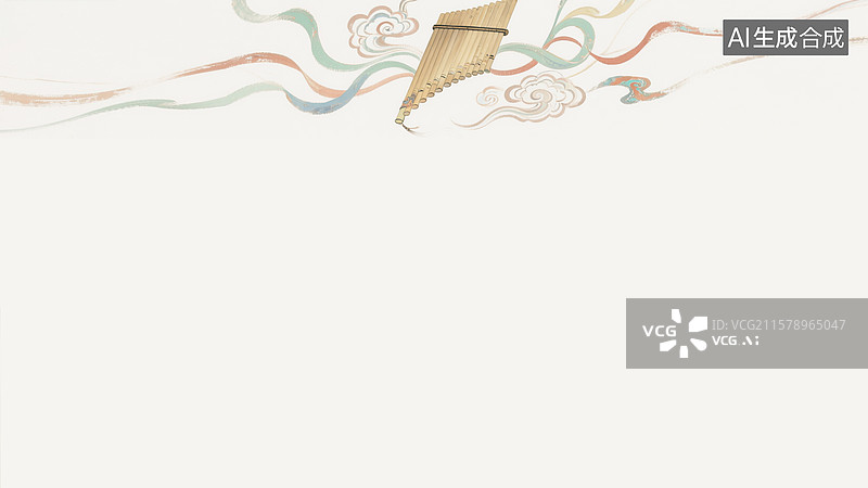 【AI数字艺术】水墨画敦煌风格竹笙背景居上图片素材