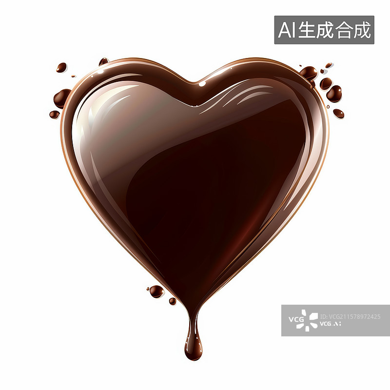 【AI数字艺术】心形巧克力创意元素图片素材