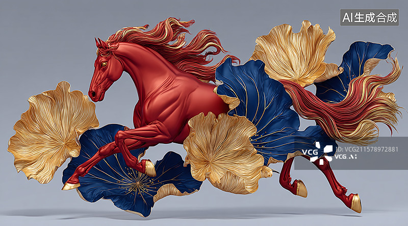 【AI数字艺术】生肖马，2026马年，2026丙午马年图片素材