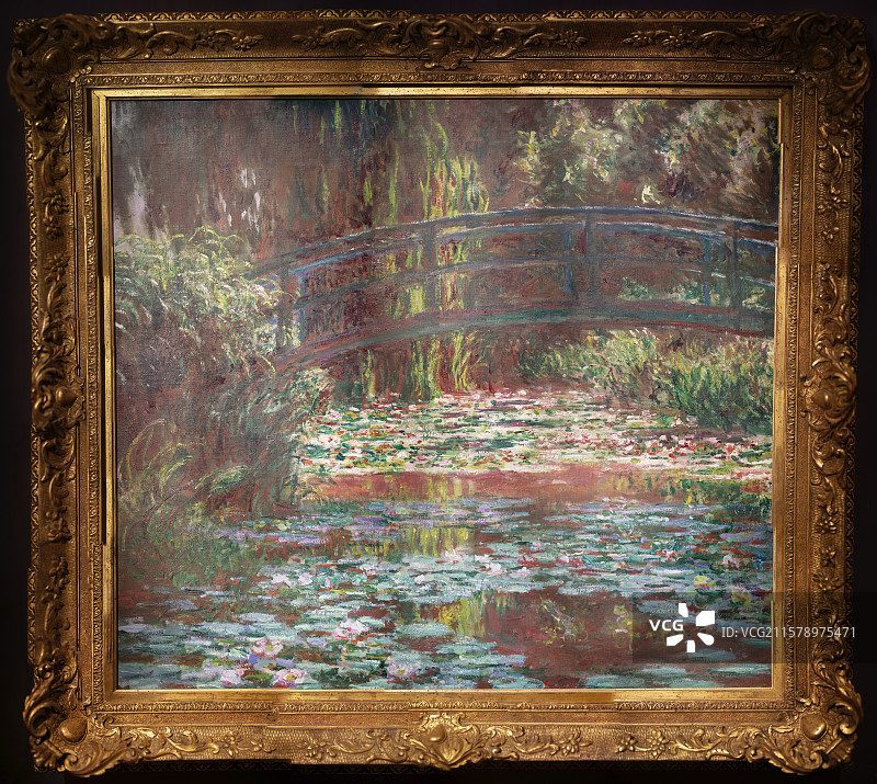 芝加哥艺术博物馆藏法国克劳德莫奈1900年布画油画睡莲池图片素材