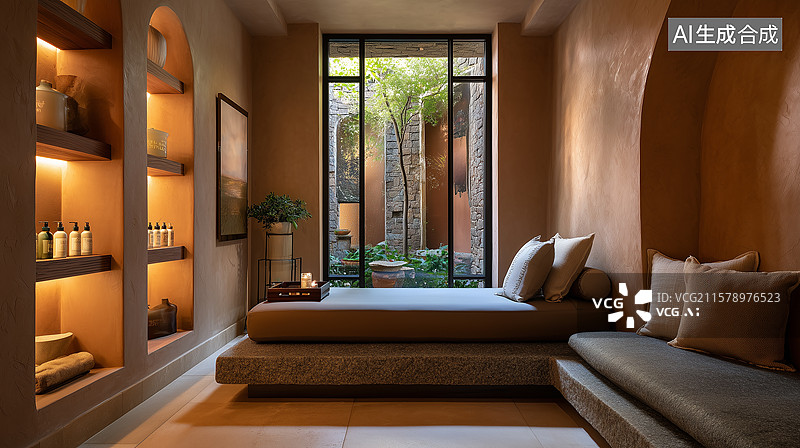 【AI数字艺术】精品水疗会所图片素材