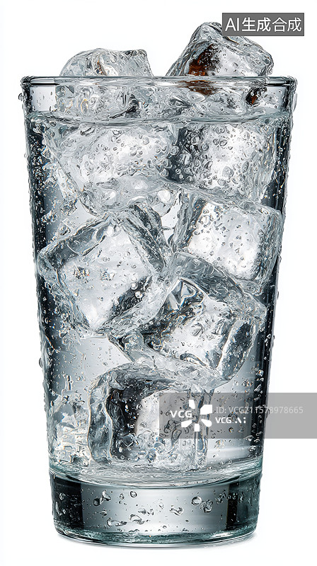 【AI数字艺术】冰块与水的清凉组合图片素材
