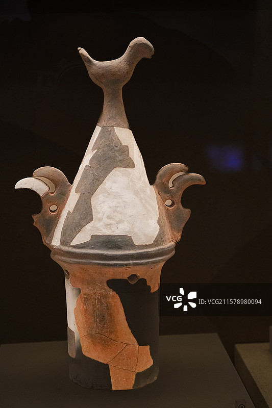 新石器时代 鸟形神器 蒙城尉迟寺遗址出土 蒙城县文物局图片素材