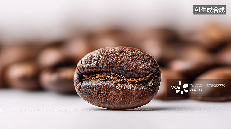 【AI数字艺术】咖啡豆极简特写图片素材