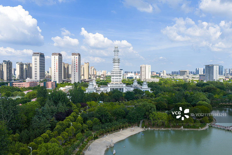 河南周口 城乡一体化示范区 周口大道 科技馆 气象馆 气象局图片素材