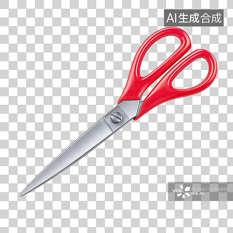 【AI数字艺术】红色把手的剪刀图片素材