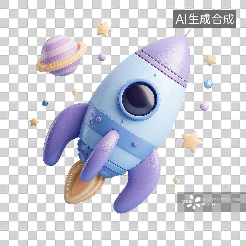【AI数字艺术】三维设计火箭飞船模型图片素材