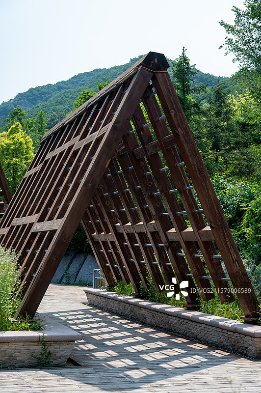 木质建筑景观图片素材