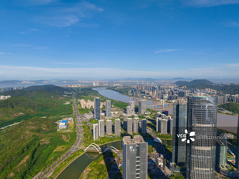 珠海市十字门和横琴新区图片素材