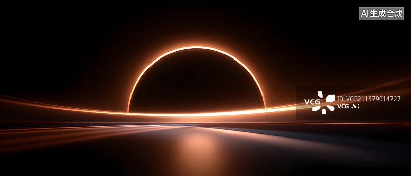 【AI数字艺术】抽象光线汇聚的科技感背景图片素材