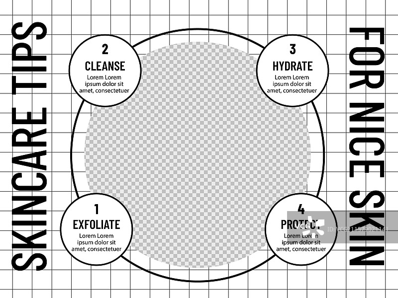 单色美丽圆形图表图片素材