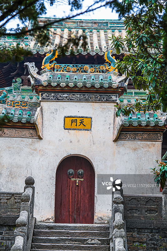 荆州 开元观 天门 古建筑 中式建筑图片素材