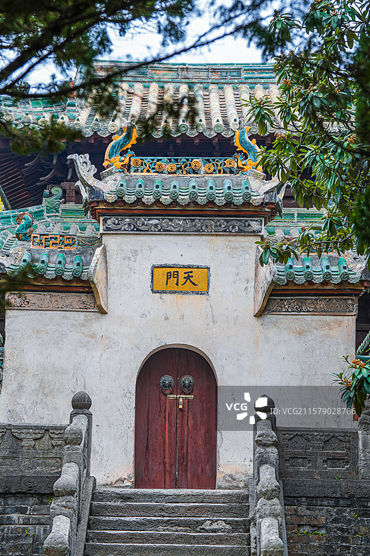 荆州 开元观 天门 古建筑 中式建筑图片素材