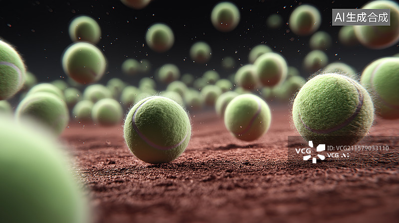 【AI数字艺术】网球比赛赛场特写图片素材