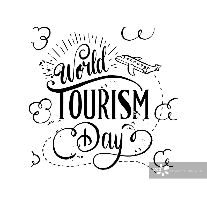 世界旅游日背景与排版设计图片素材