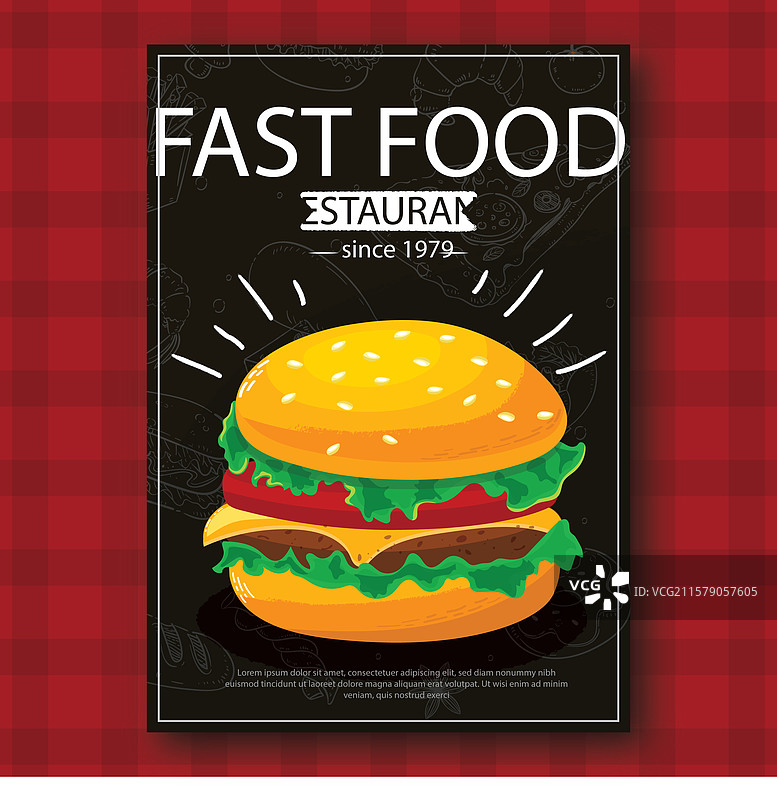 现代快餐店宣传单模板图片素材