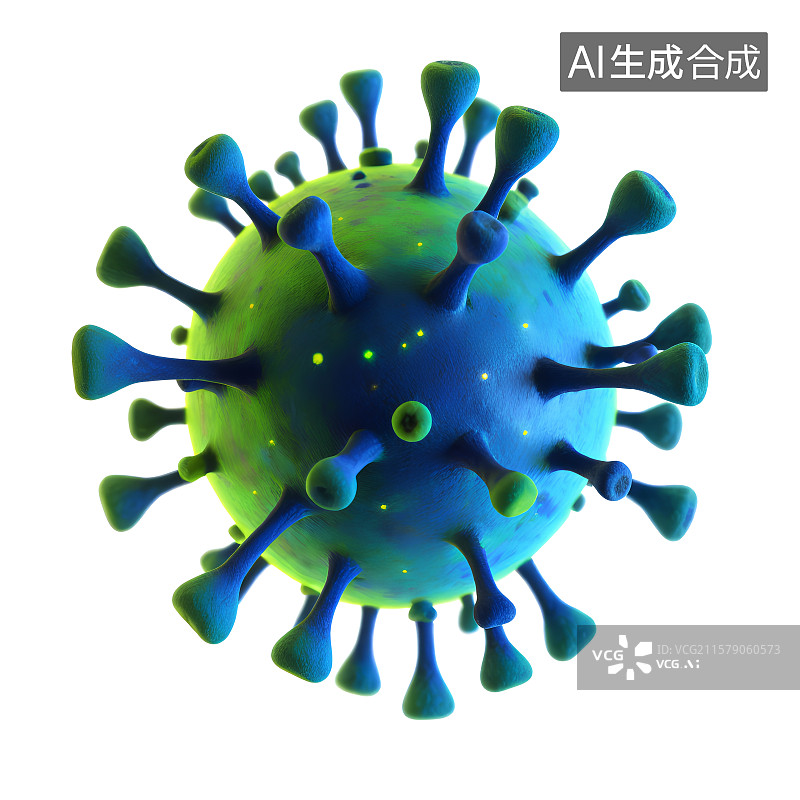 【AI数字艺术】3D渲染，流感病毒，病原体，冠状病毒，传染病医疗保健，背景图，壁纸图片素材