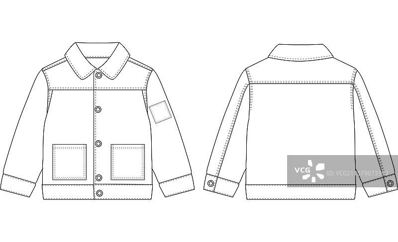 男孩牛仔夹克图片素材
